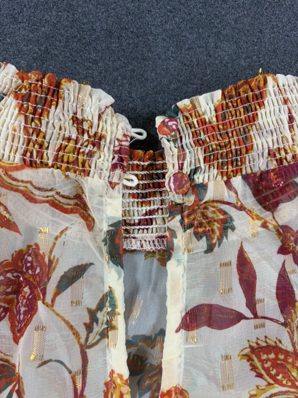Autumnal Floral Blouse by Flying Tomato Boho Chic Whimsigoth Bohemain Shirt Top - Picture 2 of 14